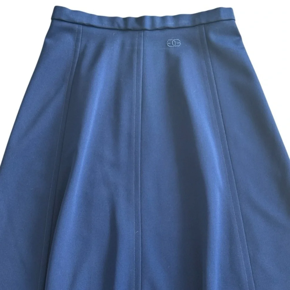 GIVENCHY Sport Royal Blue Skirt Midi Vintage 70’s 80’s Work A Line Party 10 8 6 - Picture 2 of 6